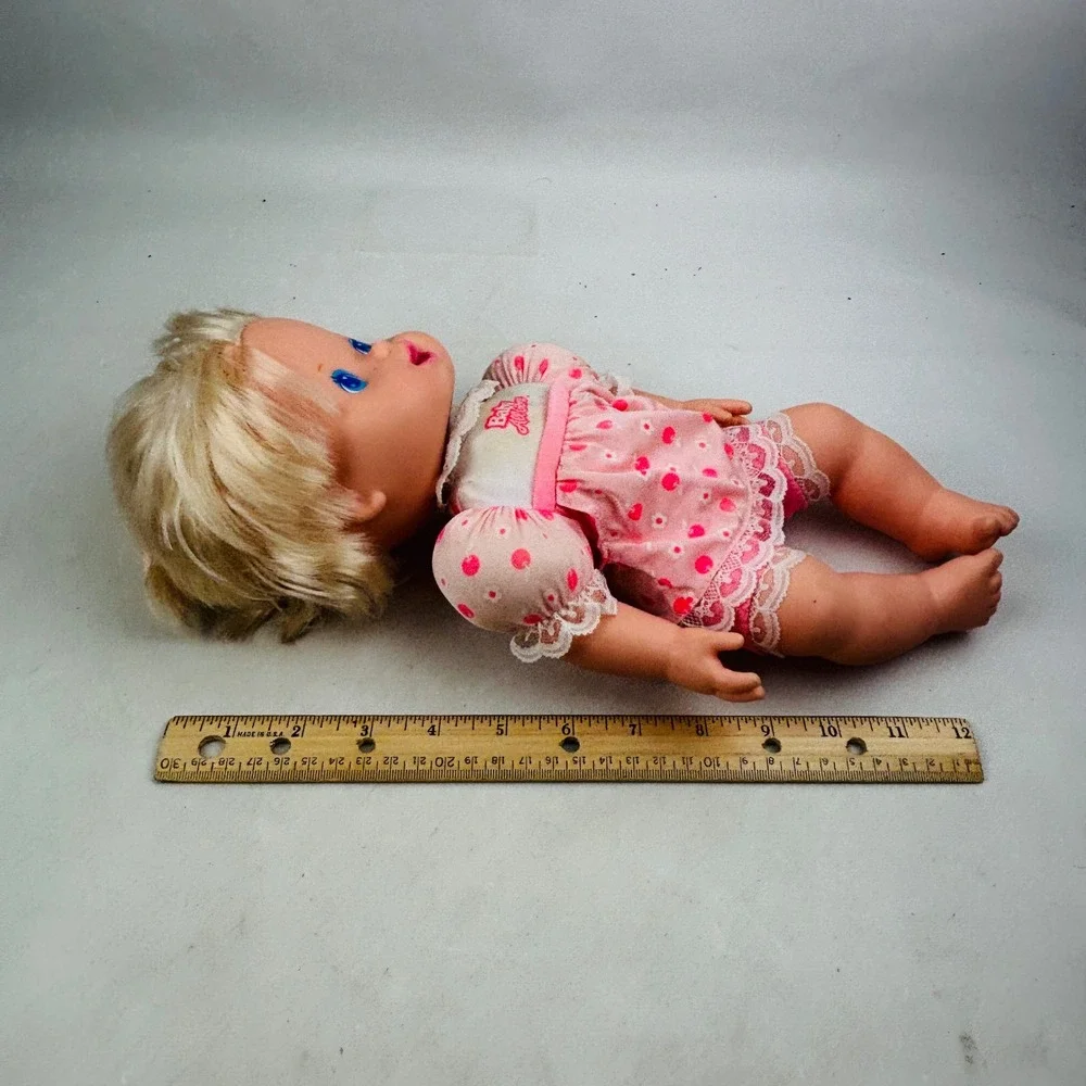 Vintage Kenner Baby All Gone Doll Only Blonde Blue Eyes Pink Cherry Dress 1992